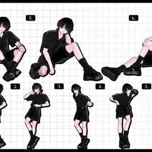 ❤️‍🔥~11.15SALE！✦【 FREE - 商用OK 】✦✦ 撮影向けPoseAnimation ❮ ⁺500種-Vol.3 ❯ 缩略图 46