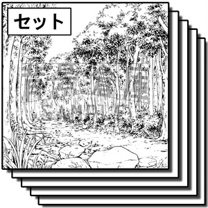 自然物の背景集_セット1（森）