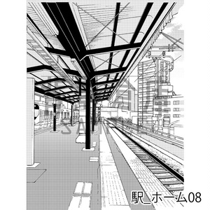 漫画背景 倉庫群01 - alumin2 - BOOTH