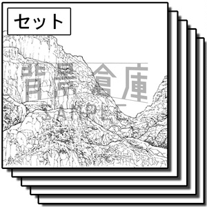 自然物の背景集_セット6(岩山)