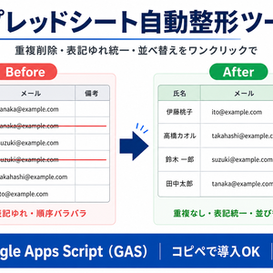 【コピペで動く】スプレッドシートの重複削除・表記ゆれ統一を自動化