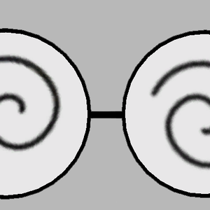 (FREE) くるくる眼鏡 / Round Glasses