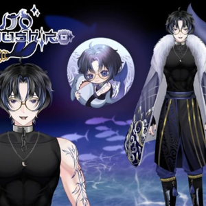 [Rigged] Shark king vtuber model