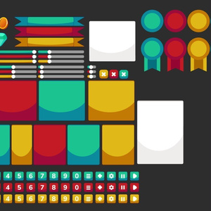 Colorful Game UI Kit – 107 PNG + SVG Assets