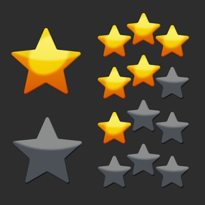 Game Rating Stars UI Pack