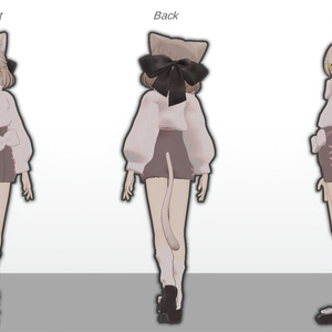 【３アバター対応】Big Ribbon Knit【まめふれんず】 缩略图 7