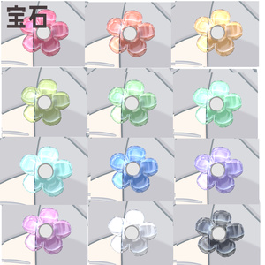【みみのこ対応】お花と蝶々のデコヘアクリップセット 缩略图 4