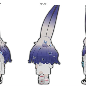 【みみのこ対応】お花と蝶々のデコヘアクリップセット 缩略图 7