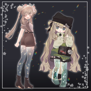 【8アバター対応】Little Flower Leg【Aquaglassコラボコンテンツ】 缩略图 7