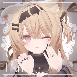 \月喰かむる追加/【15アバター対応】RibbonNailTip【MA設定済】 缩略图 14