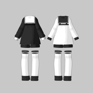 Uniform02 Square Collar Onepiece for MameFriends #atelierSuuria 缩略图 3