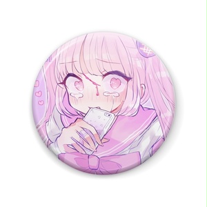 自宅通販💜依存♡少女缶バッジ-44mm