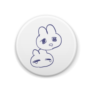 【入荷時期未定】自宅通販💜ぺちょうさぎ缶バッジ-44mm