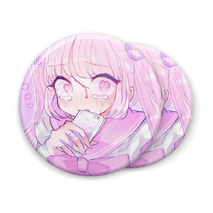 自宅通販💜依存♡少女缶バッジ-57mm・44mm　2個セット