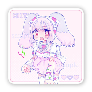 自宅通販💜【3枚セット】ちゆな2018シール-大中小