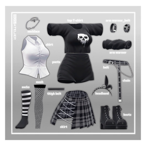 【3D衣装モデル】 Punky rock star (for Moe, Manuka) 缩略图 10