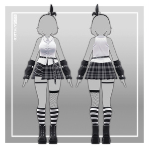 【3D衣装モデル】 Punky rock star (for Moe, Manuka) 缩略图 8