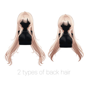 【VRChat 3D hair】 twin long hair 缩略图 7