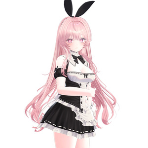 【VRChat 3D hair】 twin long hair 缩略图 3