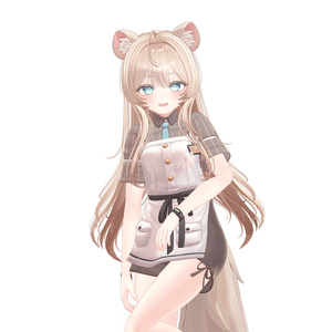 【VRChat 3D hair】 twin long hair 缩略图 4