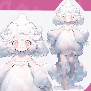 【限定１点】生クリームちゃんの全身立ち絵