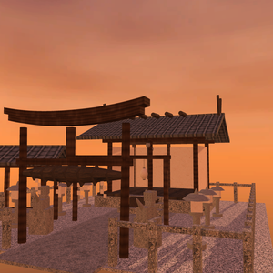【VRChat想定】神社 境内セット｜拝殿・鳥居・狛犬・手水舎・石灯籠【unitypackage同梱 / FBX・OBJ】
