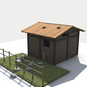 【VRChat想定】茶室セット 四畳半｜躙口・下地窓・炉・露地【FBX+OBJ+unitypackage】