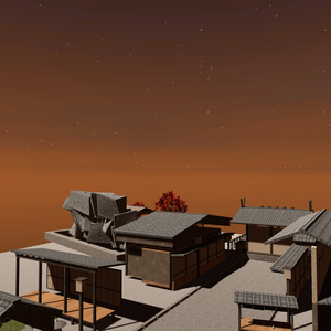 【VRChat想定】和風パノラマ Skybox 和の空 8種｜夜桜・祭り・朝霧・蒼天・茜空・星月夜・雪の夜・雨雲【4K / Unity対応】