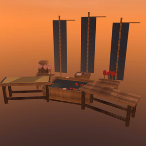 【無料】【VRChat想定】縁日セット｜金魚すくい・りんご飴・綿あめ・くじ引き・幟【unitypackage / FBX・OBJ】