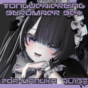 マヌカちゃん対応 舌ピアス＆牙ピアスセット/Tonguepiercinga&Scrumperset