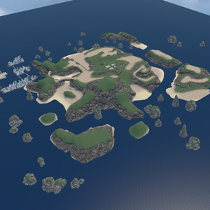【VRChat想定】フライトワールド用地形vol1【3Dモデル】 缩略图 3