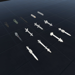 【VRChat想定】SSY Airplane Missile Set RF版(西、東、JP、欧州ミサイル合計35種セット)【ロイヤリティフリーモデル】 缩略图 3