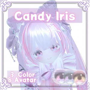 【8アバター】アイテクスチャ『Candy Iris』【3color】