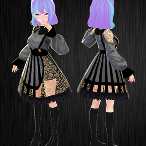 Black - Gold Dress