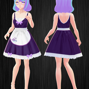Cute Purple Maid Dress