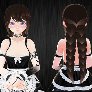 VRoid Studio Hair Preset 04 - Long Braided Hair