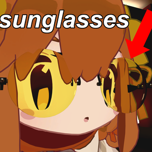 【VRchat想定】 Punk Sunglasses　メガネ　眼鏡　サングラス