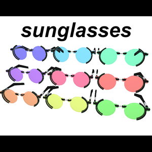 【VRchat想定】 Folk Sunglasses　メガネ　眼鏡　サングラス