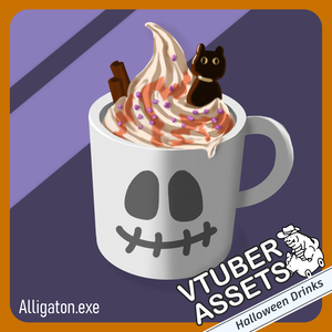 FREE Vtuber Assets / Halloween Drinks 