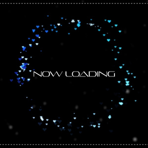 【配信者向け】ハートのおしゃれな待機画面アニメーション 2種　【Now Loading】