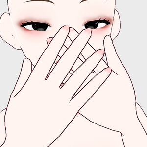 Cute gradient pink nails || Vroid
