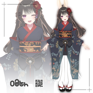 【ルーナリット、リーファ対応】木瓜 - 振袖着物コーデセット/QUINCE KIMONO
