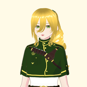 Spiral-curly ponytail Hairstyle (Vroid) - スパイラルカールポニーテールヘア