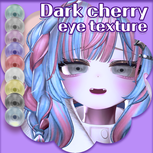 【12アバター対応】 Dark cherry eyetexture (9colors)