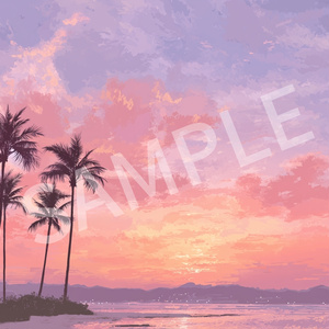 やわらかな夕暮れと海の16:9背景素材｜5枚セット