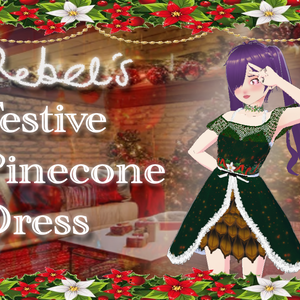 (Vroid) Festive Pine Tree / Pinecone Dress 