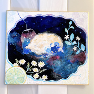 油絵 空と雲のひまわり畑 - arashi1783 - BOOTH