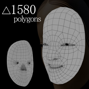 お面 能面3Dモデル 「翁」△712 - ding - BOOTH