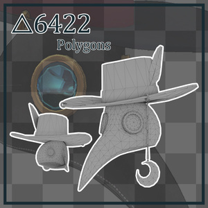 『VRChat』仮装ペストマスク ※PhysBone設定済み 缩略图 5