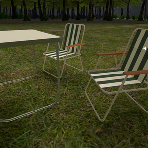 Folding Table and Chair (not actually foldable)